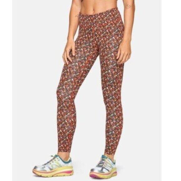 Outdoor Voices TechSweat 7/8 Floral Leggings Pants Size M Multicolor - Picture 1 of 3